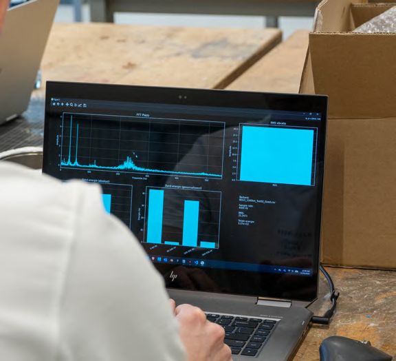Laptop with the analysis dashboard